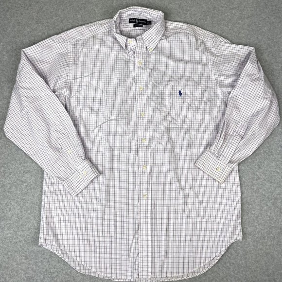 Ralph Lauren Mens Button‎ Up Shirt Size 16.5 34/35 Yarmouth Plaid Long Sleeve - Picture 2 of 11